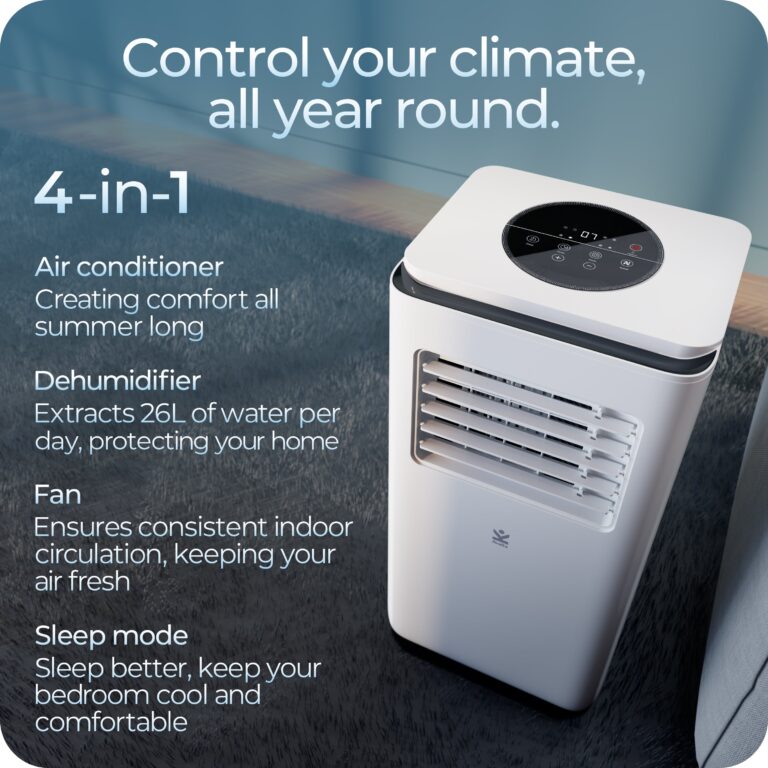 Climatiseur Portable Puissant 4 En 1 Deshumidificateur 26l 10000 Btu 7 Scaled